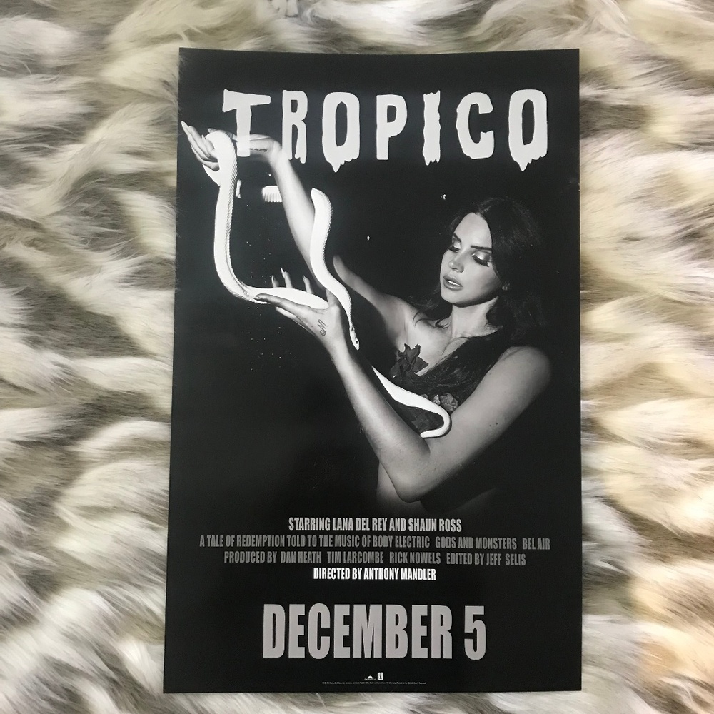 1pc Lana Del Rey Tropico Movie/Born to Die Paradise Edition Double-Sided…